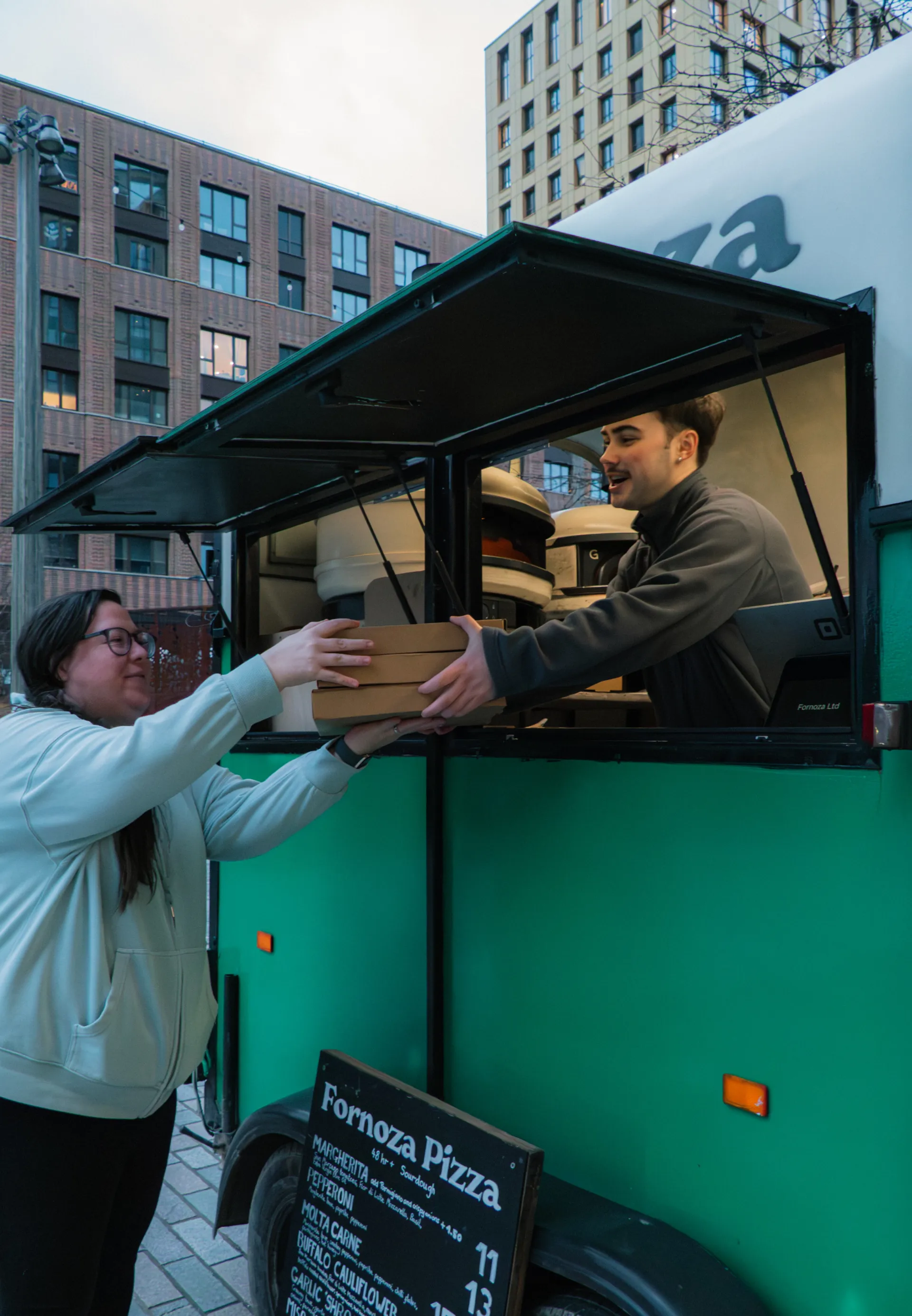Fornoza pizza catering setup at a Newbury event